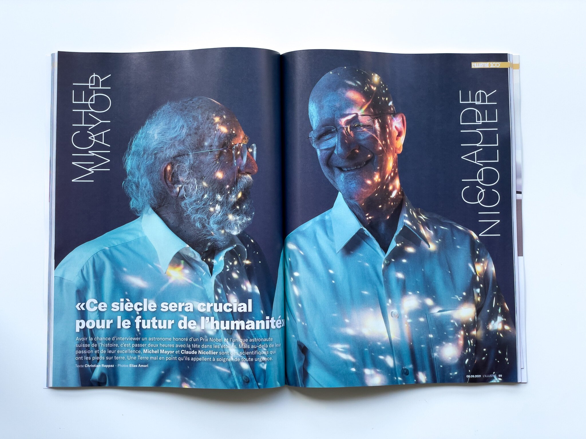 Michel Mayor & Claude Nicollier for l'Illustré Magazine 3