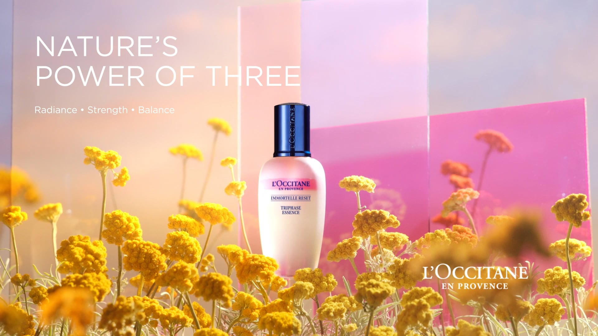 L'Occitane en Provence - Immortelle Reset Essence - Animated Key Visual